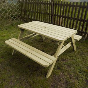 Picknicktafel 140 cm KING ® / 4cm dikte