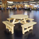 Picknicktafel Rond 120 cm KING ® / 4 cm Dikte