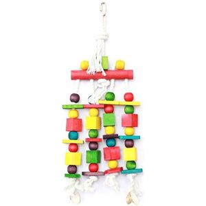 Happy pet speelgoed block n beads papegaai (45X16 CM)