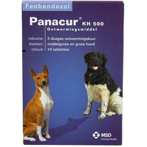 Panacur hond/kat (500 MG 10 TABLET)