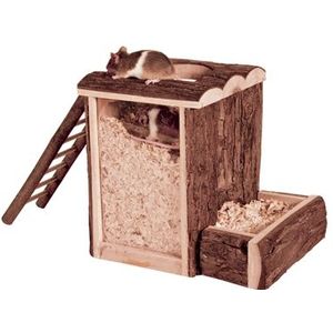 Trixie natural living speel- en graaftoren hamster (25X20X24 CM)