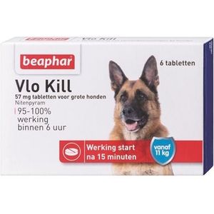 Beaphar vlo kill+ grote hond vanaf 11 kg (6 TABLETTEN)