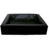 Bia bed kunstleer hoes hondenmand zwart (BIA-70 85X70X15 CM)