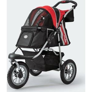 Innopet Comfort EFA ECO - Actie Gratis Regenhoes - Hondenbuggy - Zwart/Rood