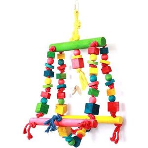 Happy pet speelgoed double swing papegaai (25X44 CM)