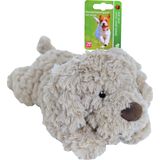 Boon Hondenspeelgoed Hond Liggend - Pluche - Beige - Met Piep - 34cm