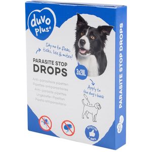 Duvo+ Anti-Parasiet Druppels voor Honden - Vlo & Teek - 3x2ml