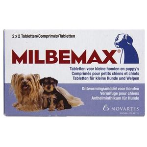 Milbemax tablet ontworming puppy/kleine hond (2X2 TABL)