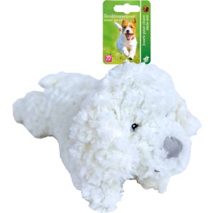 Boon Hondenspeelgoed Pluche Hond Wit Zonder Geluid - 34cm