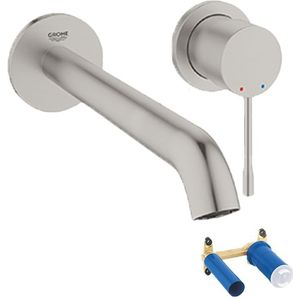 Grohe Essence Unterputz-Waschbecken Armatur: Supersteel, Einbauelement inklusive