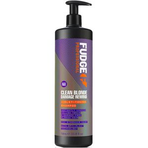 Fudge - Clean Blonde Damage Rewind - Violet-Toning Shampoo - 1000 ml
