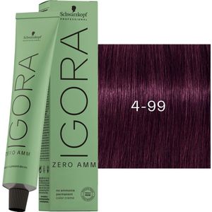 Schwarzkopf - Igora - Zero Amm - 4-99 Medium Brown Violet Extra - 60 ml