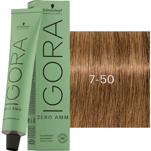 Schwarzkopf - Igora - Zero Amm - 7-50 Medium Blond Gold Natural - 60 ml