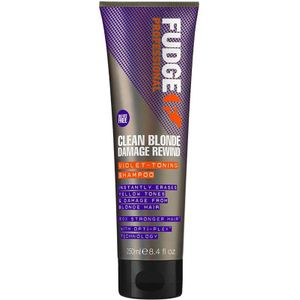 Fudge - Clean Blonde Damage Rewind - Violet-Toning Shampoo - 250 ml