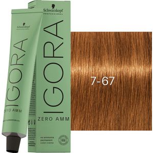 Schwarzkopf - Igora - Zero Amm - 7-67 Medium Blonde Chocolate Copper - 60 ml