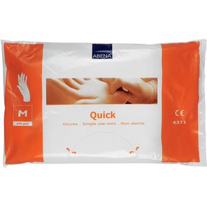Abena - Quick Plastic Wegwerphandschoenen - Medium - 100 stuks (Single Use)