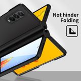 Voor Samsung Galaxy Z Fold4 Macaron Hinge Phone Case met Stylus Pen Fold Edition &amp; Protective Film (Black)