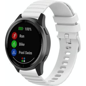 Voor Samsung Galaxy Watch Active2 40 mm / 44 mm 20 mm golvende gestippelde effen siliconen horlogeband