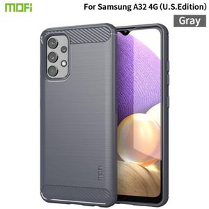 Voor Samsung Galaxy A32 4G (Amerikaanse versie) MOFI Gentleness Series Brushed Texture Carbon Fiber Soft TPU Case (Grijs)