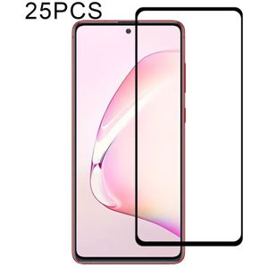 Voor Galaxy Note 10 Lite 25 PCS Full Glue Full Cover Screen Protector Tempered Glass Film