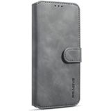 Dg. MING retro olie kant horizontale flip case met houder &amp; kaartsleuven &amp; portemonnee voor Galaxy S9 PLUS (grijs)