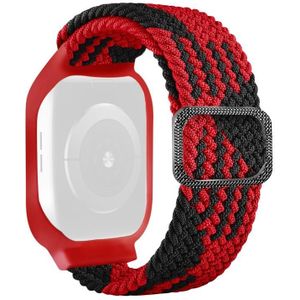 TPU Frame Gesp Braid Geïntegreerde Vervanging Horlogeband voor Apple Watch Series 6 &amp; SE &amp; 5 &amp; 4 44mm / 3 &amp; 2 &amp; 1 42mm (rood en zwart)