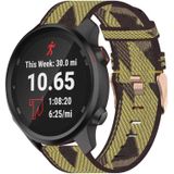 Voor Garmin Forerunner 245 20mm nylon geweven horlogeband