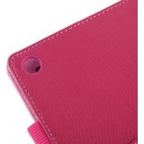 Sony Xperia Z2 10.1 Tablet horizontaal Litchi structuur PU leren Flip Hoesje met houder (hard roze)