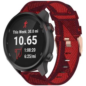 Voor Garmin Forerunner 245 20mm nylon geweven horlogeband