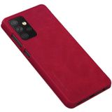 Voor Samsung Galaxy A72 5G NILLKIN QIN Serie Crazy Horse Texture Horizontale Flip Lederen Case met Card Slot (Rood)