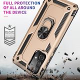Voor Samsung Galaxy A52 5G Schokbestendige TPU + PC Beschermhoes met 360 Graden Roterende Houder (Goud)