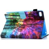 Geschilderd patroon TPU horizontale flip lederen beschermhoes voor iPad mini / mini 2 / mini 3 / mini 4 (Forest)