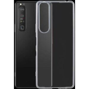 Voor Sony Xperia 1 III 0.75mm Ultradunne Transparante TPU Soft Protective Case (Transparant)