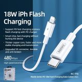 REMAX Marlik Serie RC-175i PD 18W USB-C / Type-C tot 8 Pin Interface Fast Charging Data Cable  Kabel Lengte: 1m (Wit)