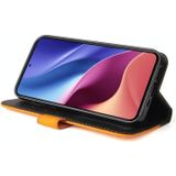 Voor Xiaomi Redmi K40 / K40 PRO / POCO F3 / MI 11I Zakelijk Stitching-Color Horizontale Flip PU Lederen Case met Houder &amp; Card Slots &amp; Fotolijst (Oranje)