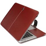 MacBook Air 11.6 inch PU leren Hoesje met snap-on bevestiging (bruin)