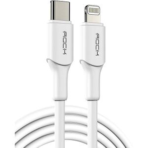 ROCK Z18 20W 3A PD USB-C / Type-C tot 8 Pin Interface TPE Fast Charging Data Cable  Kabel Lengte: 2m