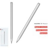 Originele Huawei M-Pencil 160mm Stylus Pen + Oplader + 4 reservepunten set voor Huawei MatePad Pro / MatePad (Zilver)
