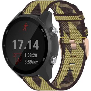 Voor Garmin Forerunner 645 20mm nylon geweven horlogeband