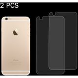 2 stuks voor iPhone 6 0 26 mm 9H oppervlakte hardheid 2.5D explosieveilige terug getemperd glas Film