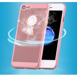 Voor iPhone 8 &amp; 7 lichtgewicht ademend volledige PC Shockproof beschermende back cover Case (roze)
