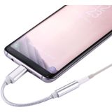 USB-C / Type-C Male naar 3.5mm Female golf structuur Audio Adapter voor Samsung Galaxy S8 &amp; S8 PLUS / LG G6 / Huawei P10 &amp; P10 Plus / Oneplus 5 / Xiaomi Mi6 &amp; Max 2 / en andere Smartphones  Lengte: over 10cm(zilver)