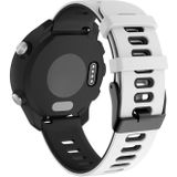 20mm voor Garmin VivoActive 3 / Venu Universal Two-Color Silicone Vervanging Strap Watchband (White Black)
