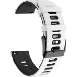 20mm voor Garmin VivoActive 3 / Venu Universal Two-Color Silicone Vervanging Strap Watchband (White Black)
