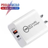 SDC-18W 18W PD + QC 3.0 USB Dual Fast Charging Universal Travel Charger  AU Plug