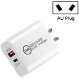 SDC-18W 18W PD + QC 3.0 USB Dual Fast Charging Universal Travel Charger  AU Plug