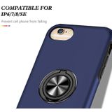 PC + TPU schokbestendige magnetische beschermhoes met onzichtbare ring houder voor iPhone 6 (blauw)