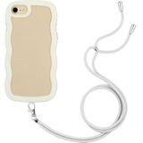 Lanyard Candy Color Wave TPU Clear PC-telefoonhoesje voor iPhone SE 2022 / 2020 / 7/8