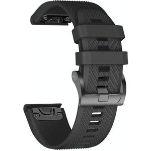 Voor Garmin Fenix 5s Plus 20mm Silicone Watch Strap (Black)