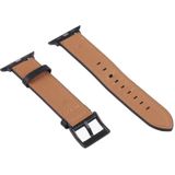 Leather Replacement Watchband For Apple Watch Series 7 41mm / 6&amp;SE&amp;5&amp;4 40mm / 3&amp;2&amp;1 38mm(Black)
